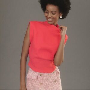 Anthropology/Pilcro biker muscle sweater size L in coral.